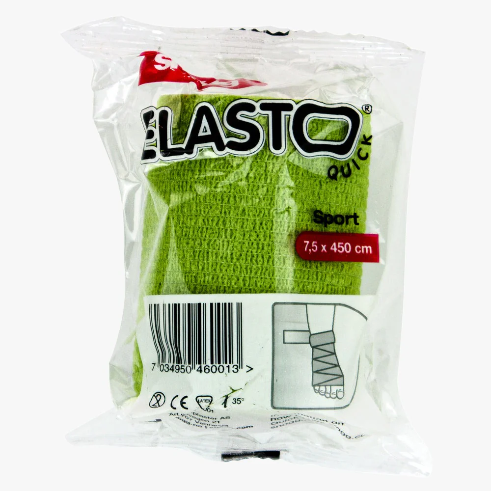 Snögg Elastoquick Sport Elastisk Binda Självhäftande Grön 7,5 cm x 4,5 m - Bild 3