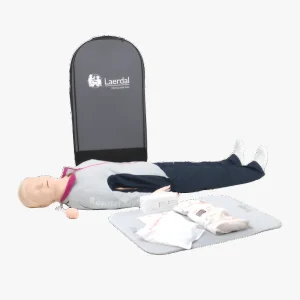 Resusci Anne QCPR med luftvägshuvud (AW) — helkroppsdocka med väska
